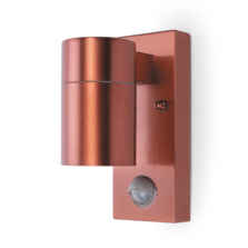 Copper Coral GU10 IP44 Wall Downlighter With PIR Sensor - Coral Copper
