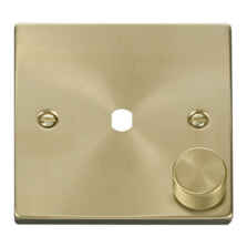 Satin Brass Empty Dimmer Switch Plate - 1 Gang Single