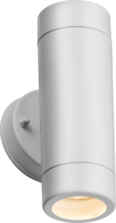 White GU10 IP54 Polycarbonate Up/Down Wall Light