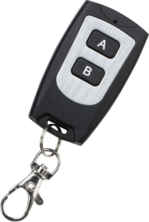 Black Remote Controlled IP66 13A 2G Outdoor Socket - Spare Key Fob