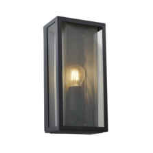 Anthracite Box Lantern With Silver Mesh Insert IP44 - Anthracite/Silver Mesh