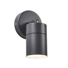 Anthracite GU10 LED IP44 Single Light Outdoor Wall Light - Anthracite 