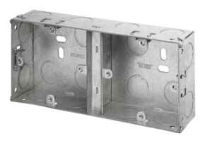 35mm Dual Accessory Metal Backbox Decorative Plate - Double Backbox