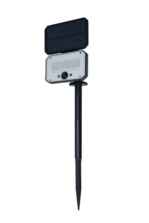 Black IP54 LED Solar Powered Wall Light with Ground Spike - Wall/Ground