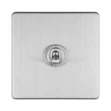 Screwless Stainless Steel Toggle Light Switch - 1 Gang 2 Way