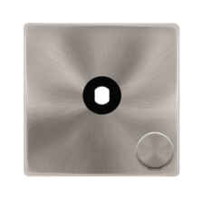 Screwless Brushed Steel **EMPTY** Dimmer Switch  - 1 Gang Empty Plate Without Modules