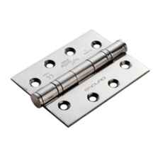 Polished Stainless Steel 102mm Ball Bearing Door Hinges - 1 Pair 