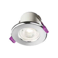 LED Fire Rated Downlight 5w IP65 - Polished Chrome Downlight Bezel For Above