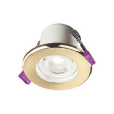 LED Fire Rated Downlight 5w IP65 - Polished Brass Downlight Bezel For Above