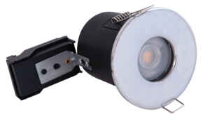 Polsihed Chrome Fixed IP65 Fire Rated Shower Downlight GU10 - Fitting	