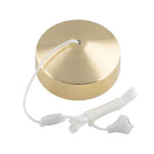 Satin Brass Bathroom Pull Cord Switch - 1 or 2 way