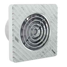 4" Chrome Silent Extractor Fan IP45 Zone 1 - 100mm With Timer & Humidistat