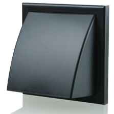 6" Cowled Wall Vent 150mm - Black