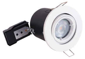 White Fire Rated Downlight Adjustable GU10 - Fitting Only