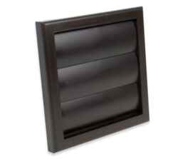 4" Inch Gravity Fan Vent Grille - Brown Finish