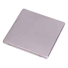 Screwless Stainless Steel Blank Plate Single 1Gang - With Black Plate Insert