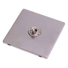 Screwless S'less Steel Light Switch Single Toggle - Pearl Nickel Toggle with Stainless Steel Plate