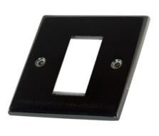 Slimline Black Nickel Euro Media Plate