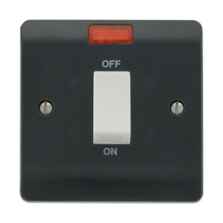 Part M 45A Double Pole Switch - 45A DP Switch with Neon - 1 Gang
