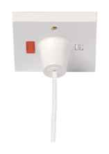 Shower 50A DP Ceiling Pull Switch  - Bright White