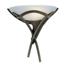Rustic Brown with Oval Alabaster Glass Wall Light - Rustic Brown 