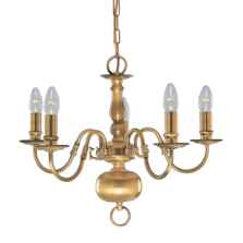Flemish Ceiling Light - 5 Light 1019-5AB - Antique Solid Brass