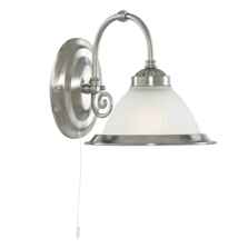 Satin Silver Switched American Diner Wall Light  - Satin Silver