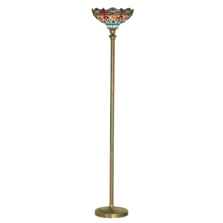 Tiffany Floor Lamp - Antique Brass Dragonfly 1285 - Antique Brass