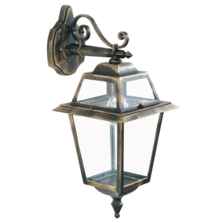 New Orleans Outdoor Wall Light - Lantern 1522 - Black Gold Cast Aluminium