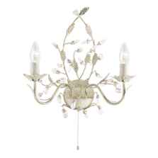 Cream & Gold Switched Wall Light  - Cream Gold 