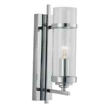 Chrome With Cylinder Glass Shade Wall Light