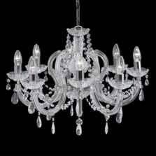 Marie Therese Chandelier - 8 Light Crystal 399-8 - Chrome Finish