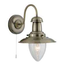 Antique Brass Fisherman Switched Wall Light - Antique Brass
