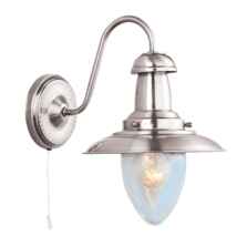 Satin Silver Switched Fisherman Wall Light  - Satin Silver