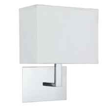 Chrome Wall Light With White Shade