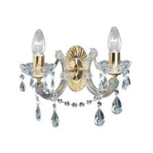 Marie Therese Wall Light - 2 Light Crystal 699-2 - Polished Brass Finish