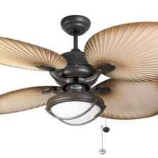 Fantasia Palm Ceiling Fan - Chocolate Brown - 52" (1320mm) With Lights