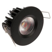LED IP65 Fixed Shower / Bath Downlight - Matt Black
