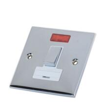 Slimline 13A Switched Fused Spur - Neon - P/Chrome