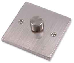 Stainless Steel Dimmer Switch - Single 1 x 400w