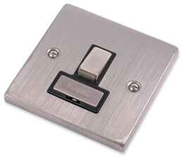 Stainless Steel Fused Spur Black Insert - Switched