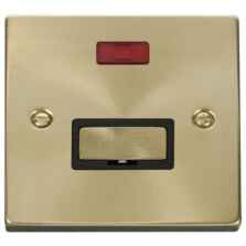 Satin Brass Unswitched Fused Spur & Neon Ingot - With Black Interior