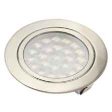 Stainless Steel Recessed LED Downlight 1.6W - 1 Fitting With Cool White LED 