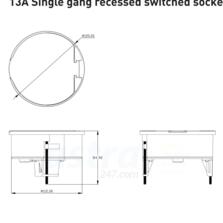 Worktop 1 Gang 13A Kitchen Socket With USB - SKR003A