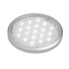 Flat Round LED  Cupboard Light - Satin Silver