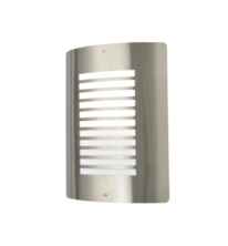 Stainless Steel IP44 Slatted Panel Wall Light - Stainless Steel