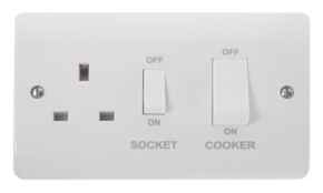 Mode 45A DP Cooker Control Unit - White Rockers - White 