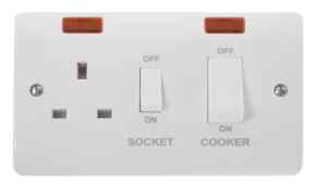 Mode 45A DP Cooker Control Unit-Neon/White Rockers - White 
