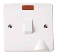 Mode 20A DP Switch - Optional Flex Out with Neon - White 