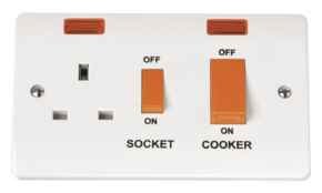 Mode 45A DP Cooker Control Unit with Neon - White 